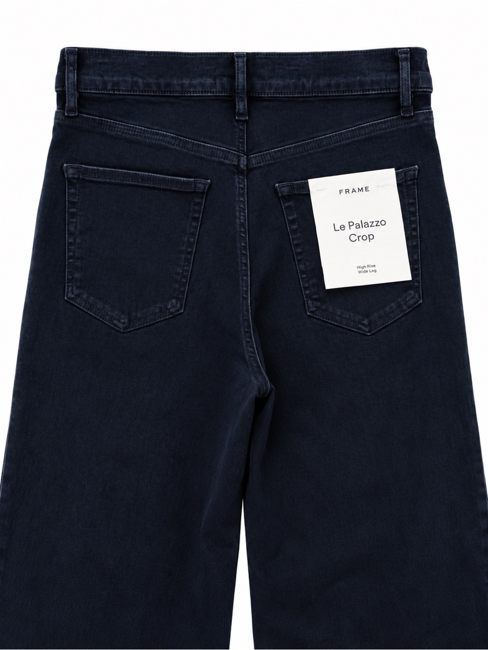 FRAME Le Palazzo Crop Jeans High Rise Wide Leg Dark Navy Size 29 NWT - Picture 5 of 13